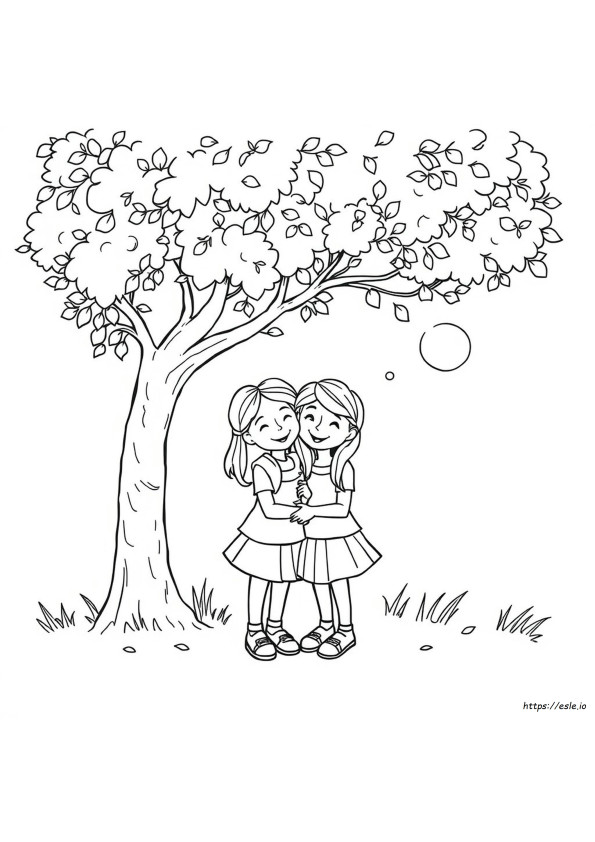Cute Best Friend Coloring Pages