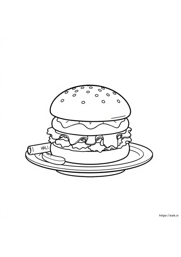 Hamburger Coloring Picture