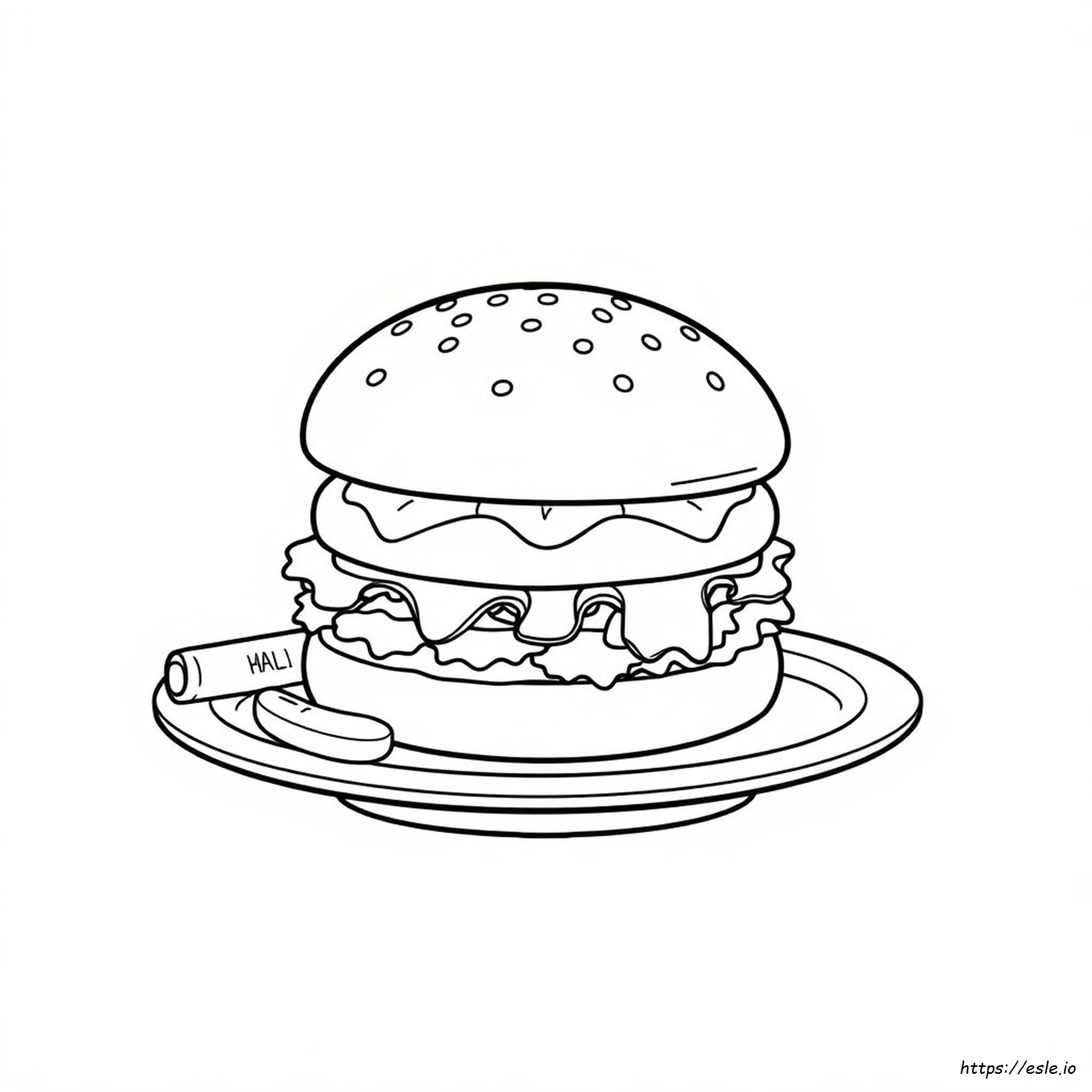 Hamburger Coloring Picture