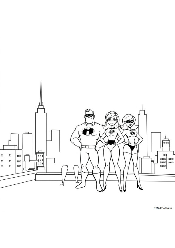 Incredibles 2 Gambar Mewarnai Dapat Dicetak