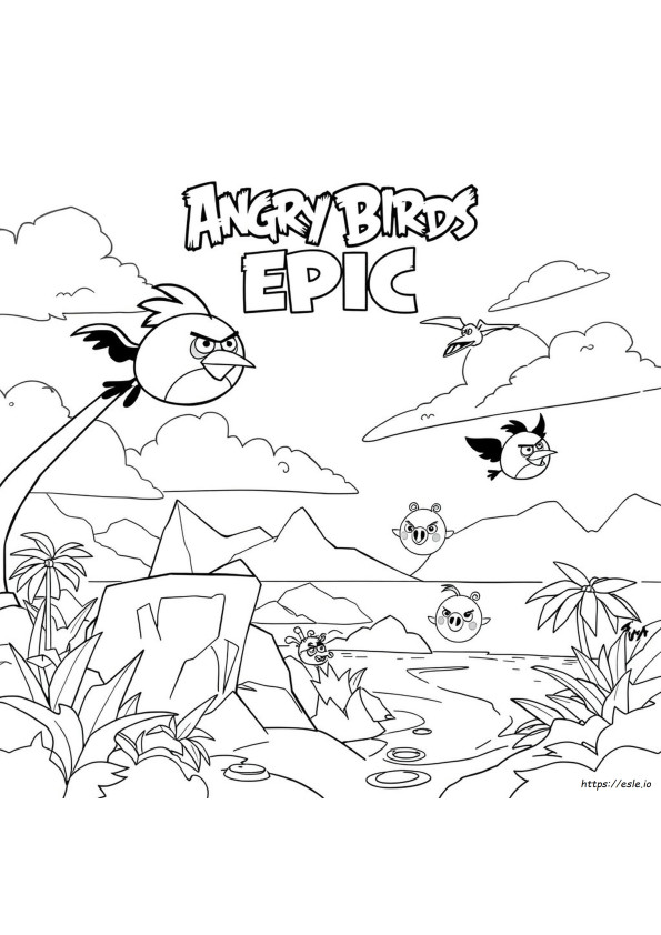 Angry Birds Epic Gambar Mewarnai
