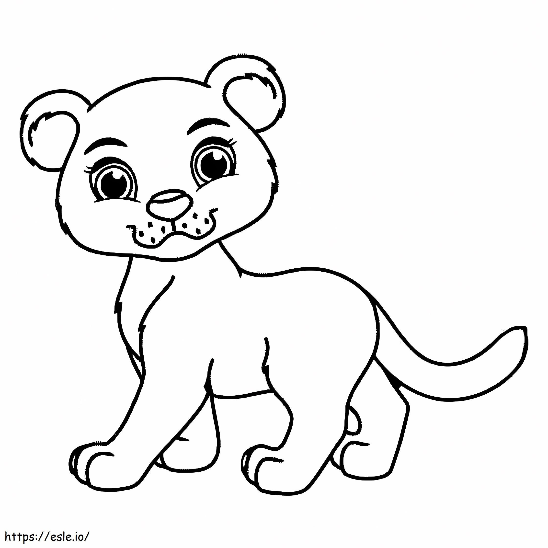 Bayi Panther Gambar Mewarnai