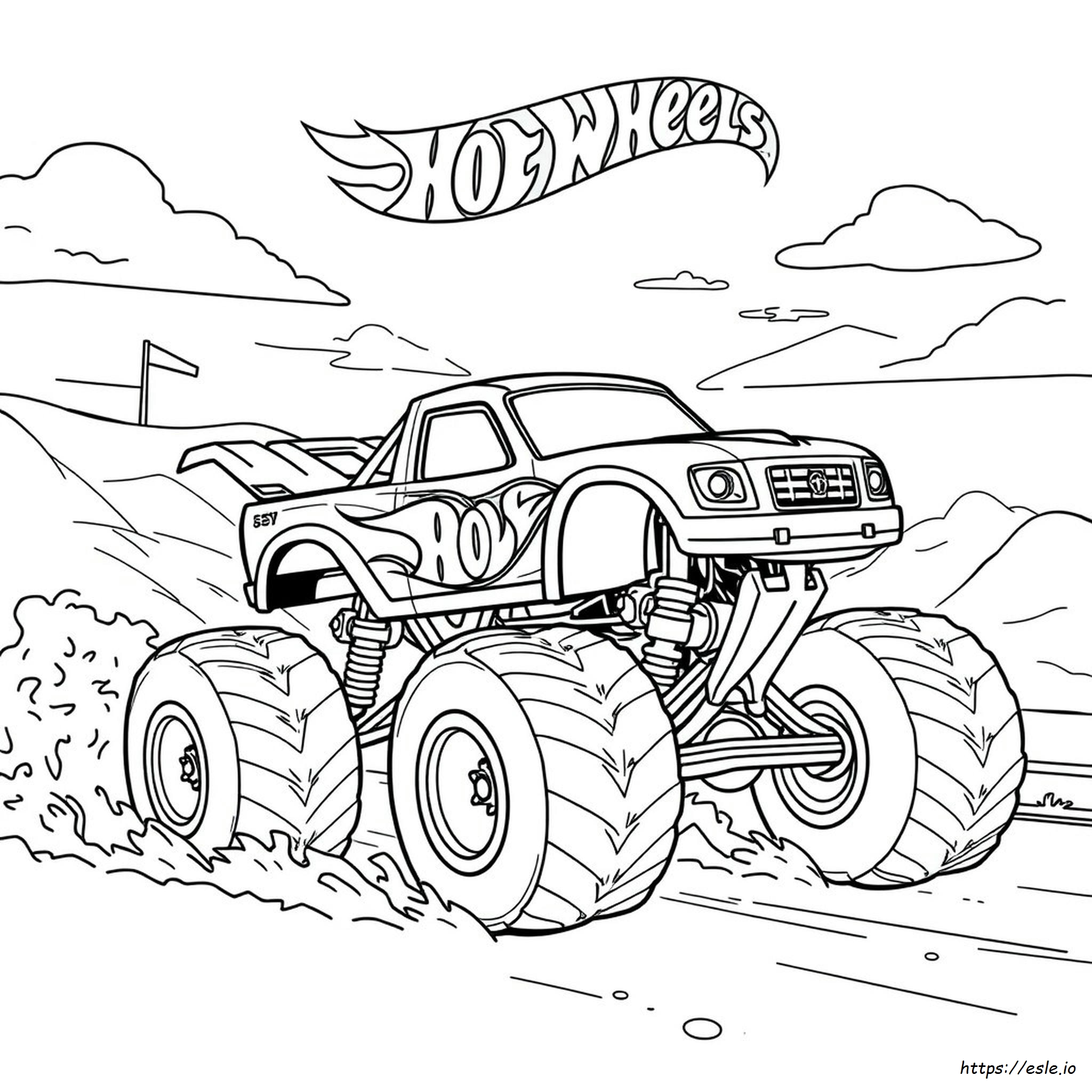 Hot Wheels Monster Truck Színező Oldalak