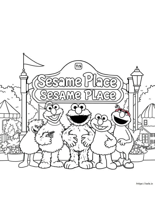 Sesame Place Coloring Pages