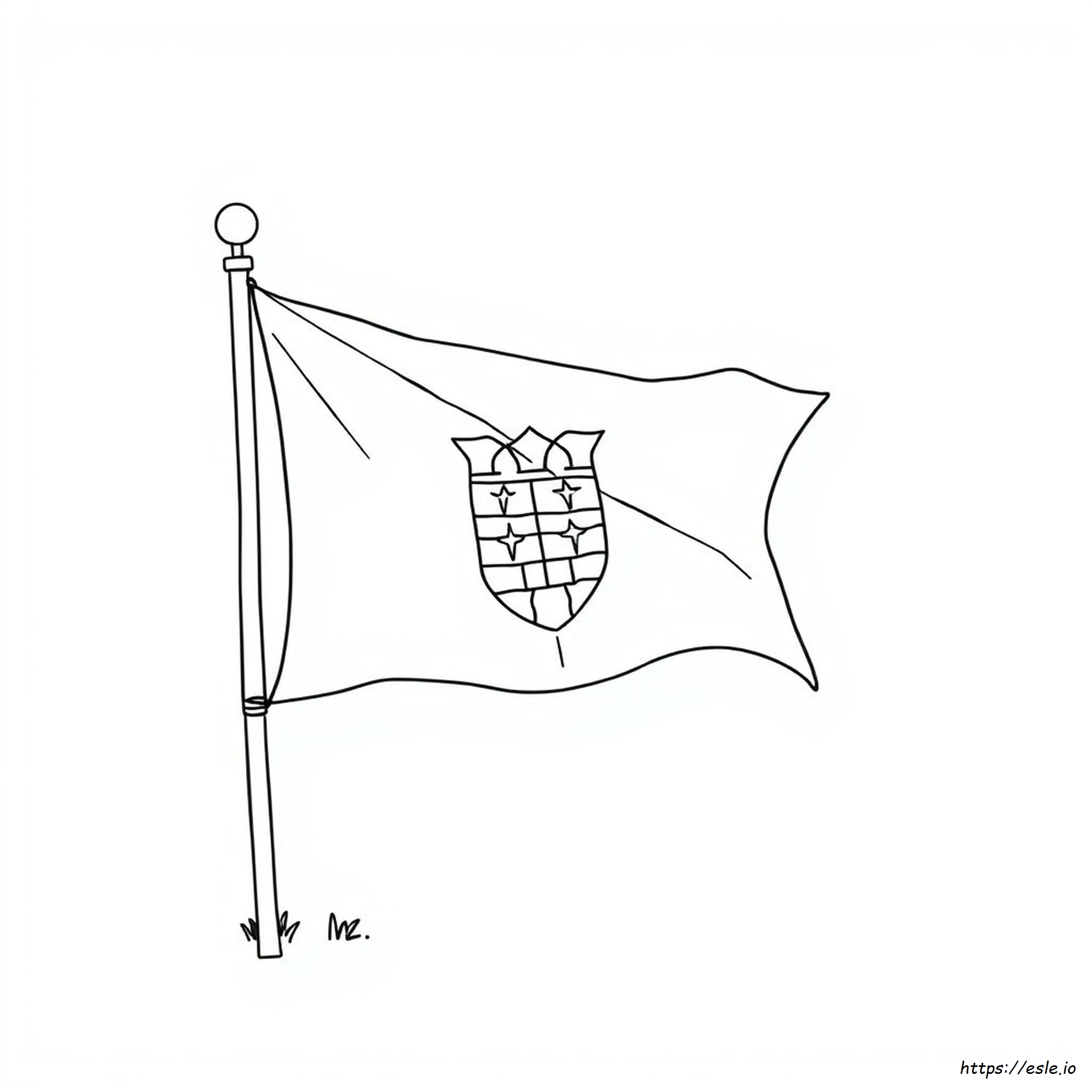 Bandiera Della Croazia Da Colorare