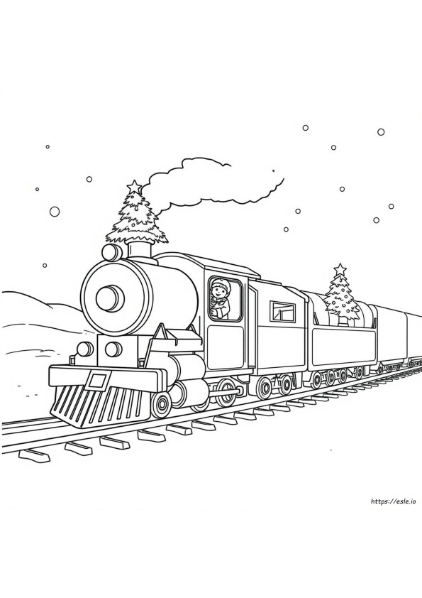 Halaman Mewarnai The Polar Express