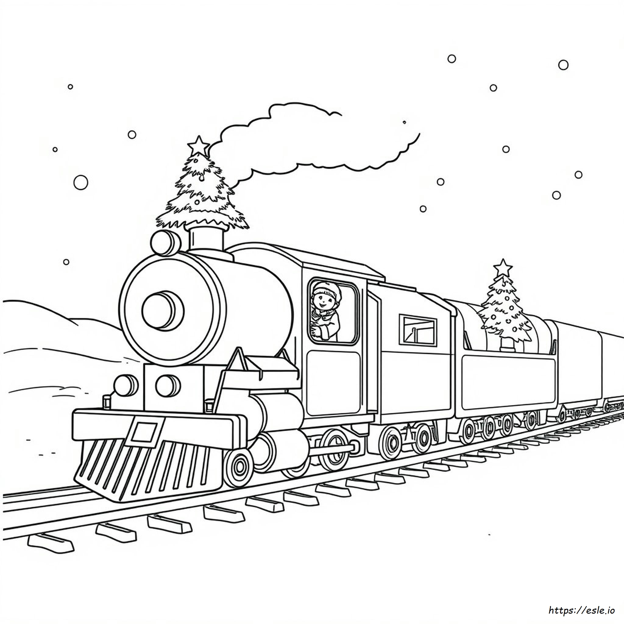 The Polar Express Coloring Page