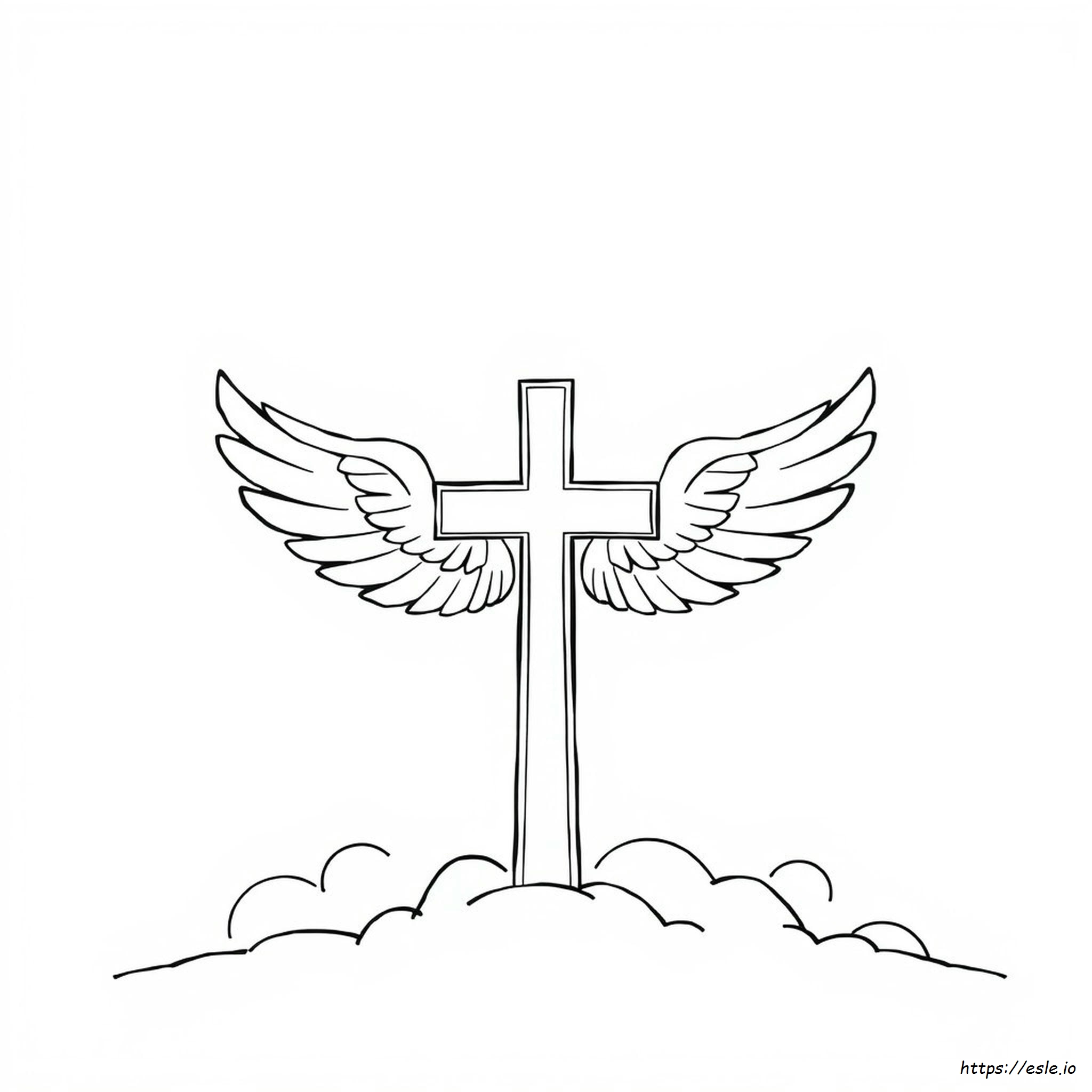 Disegni Da Colorare Di Croci Con Ali