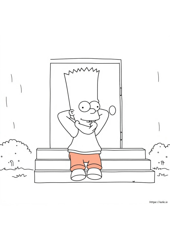 Pagini De Colorat Cu Bart Simpson