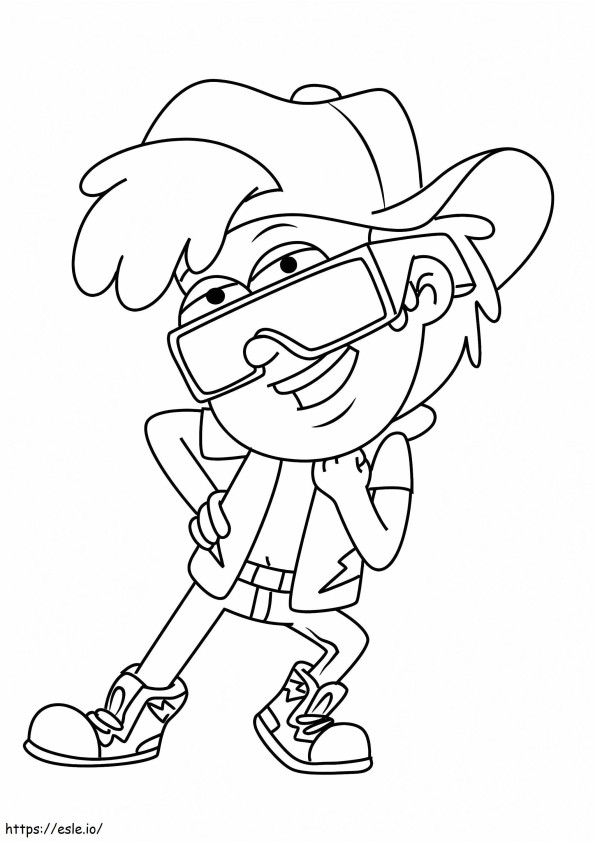  Cum să desenezi Dippy Fresh din Gravity Falls Pasul 0 de colorat