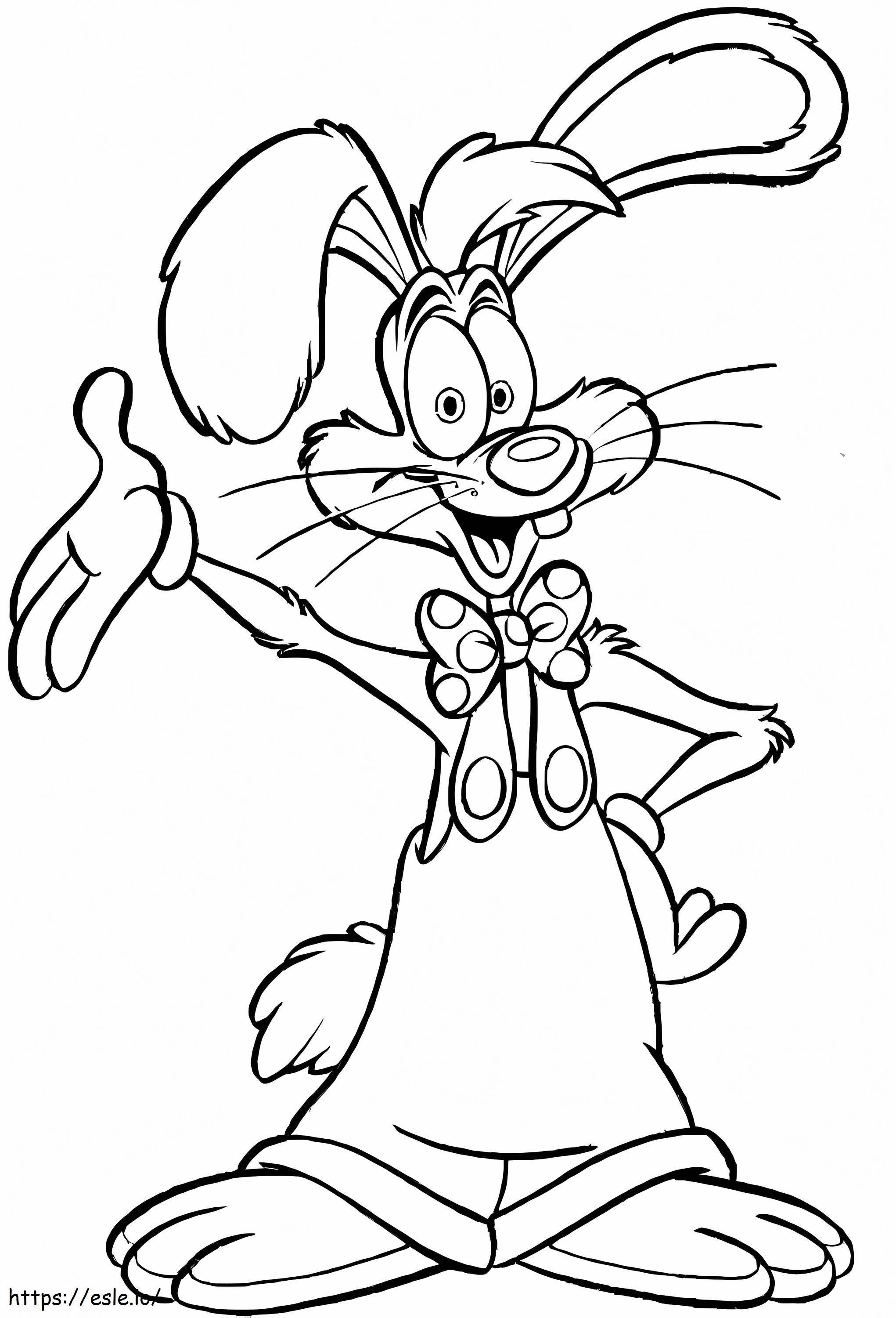 Happy Roger Rabbit coloring page