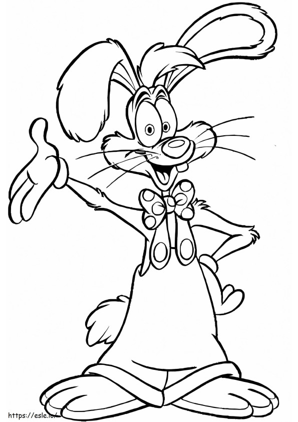 Fericit Roger Rabbit de colorat