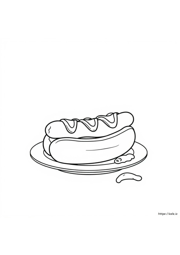 Hotdog Gambar Mewarnai