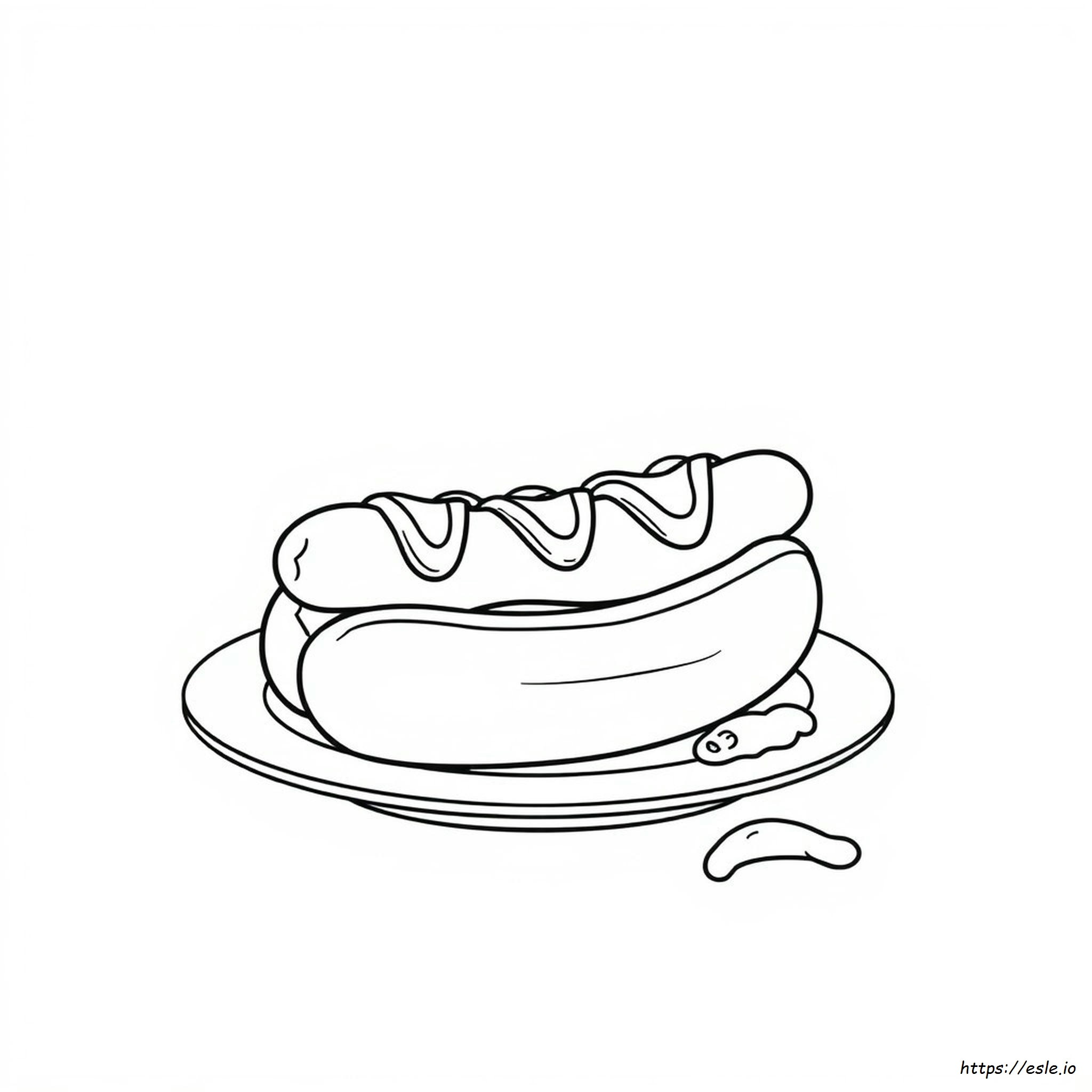 Hotdog Da Colorare