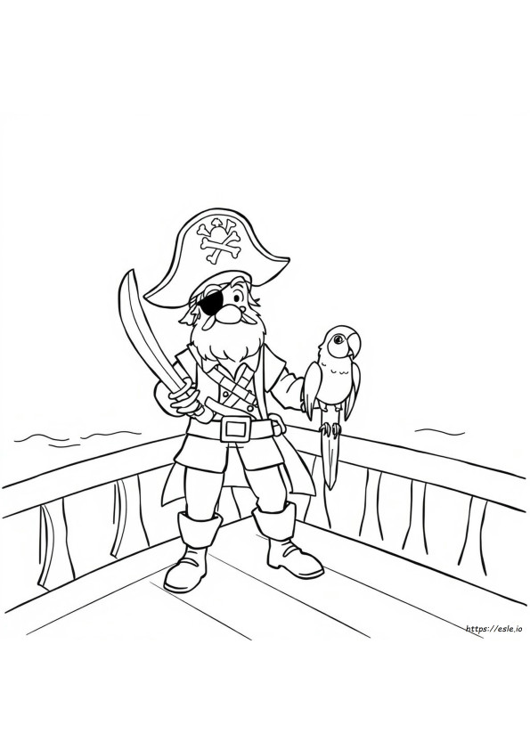Pirata Da Colorare