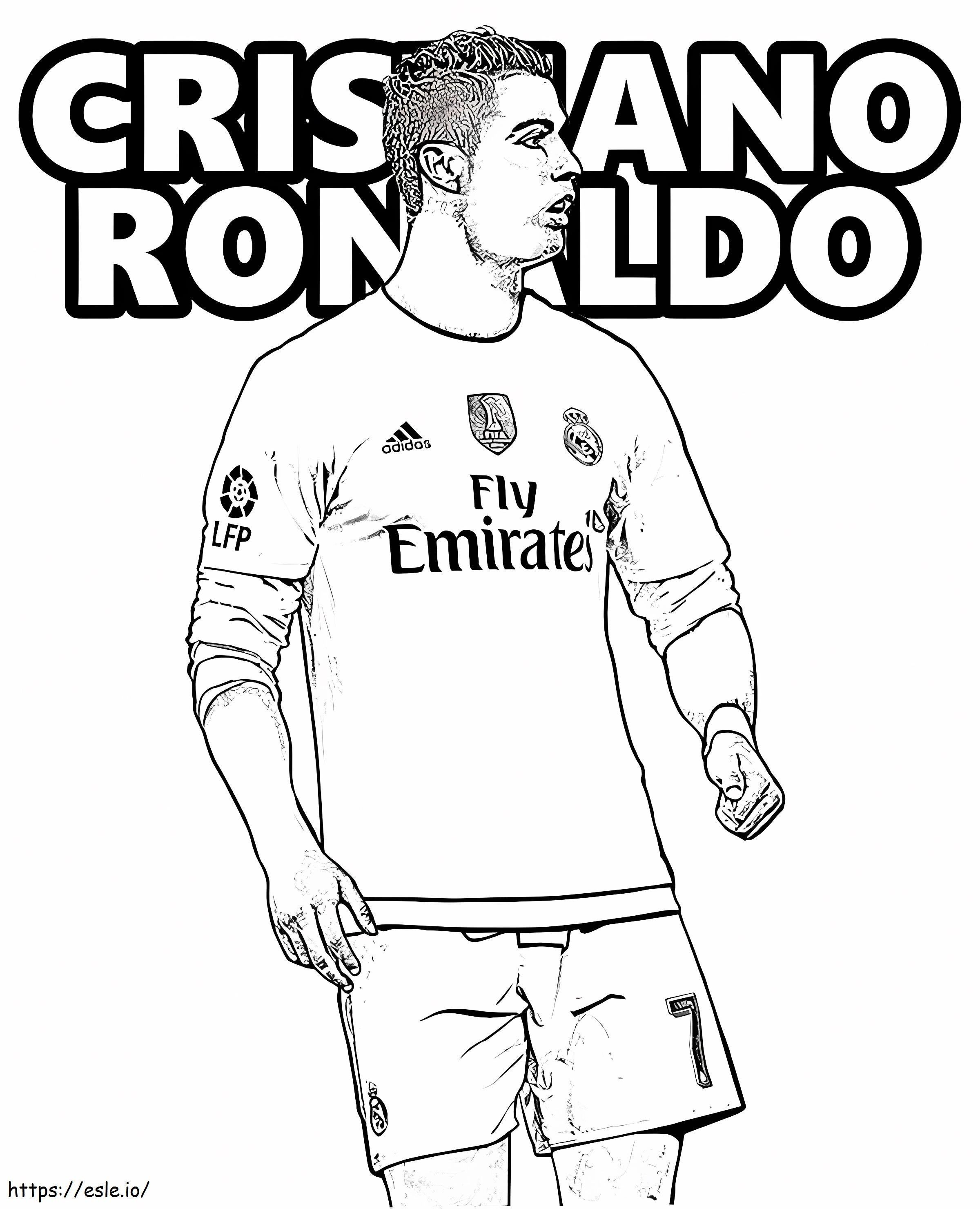  Cristiano Ronaldo da colorare
