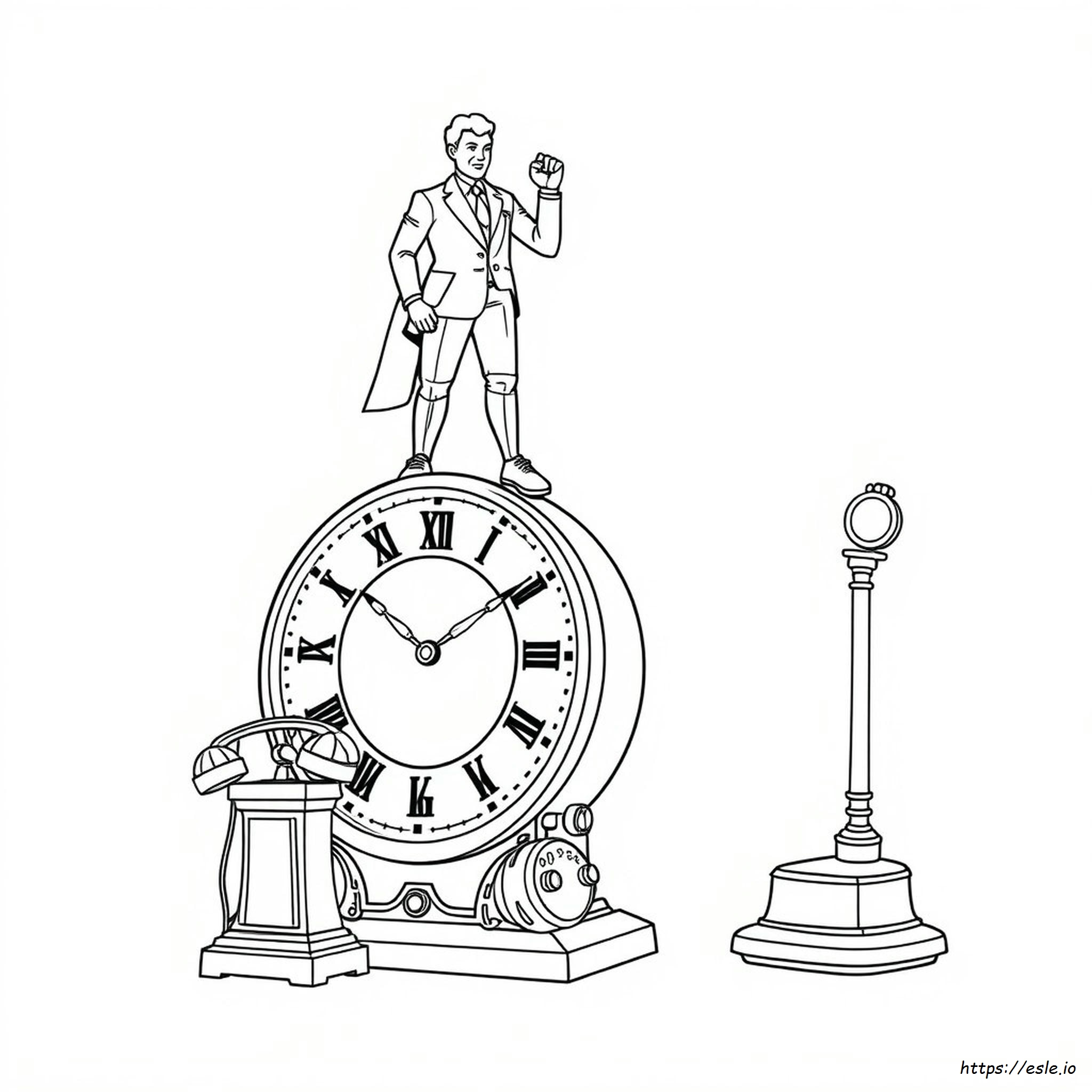 Toilet Titan Clock Man Coloring Page