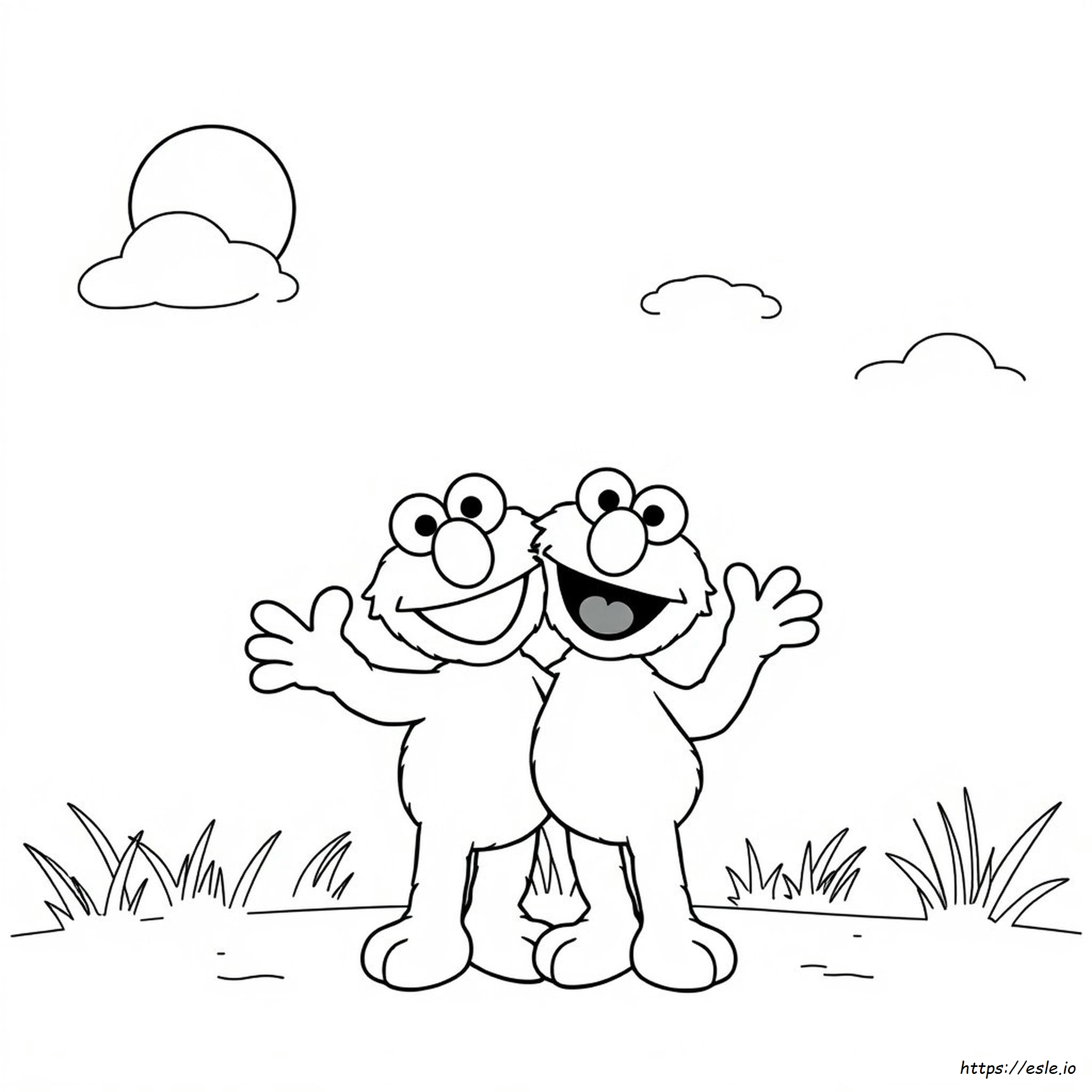 Elmo And Zoe Coloring Pages