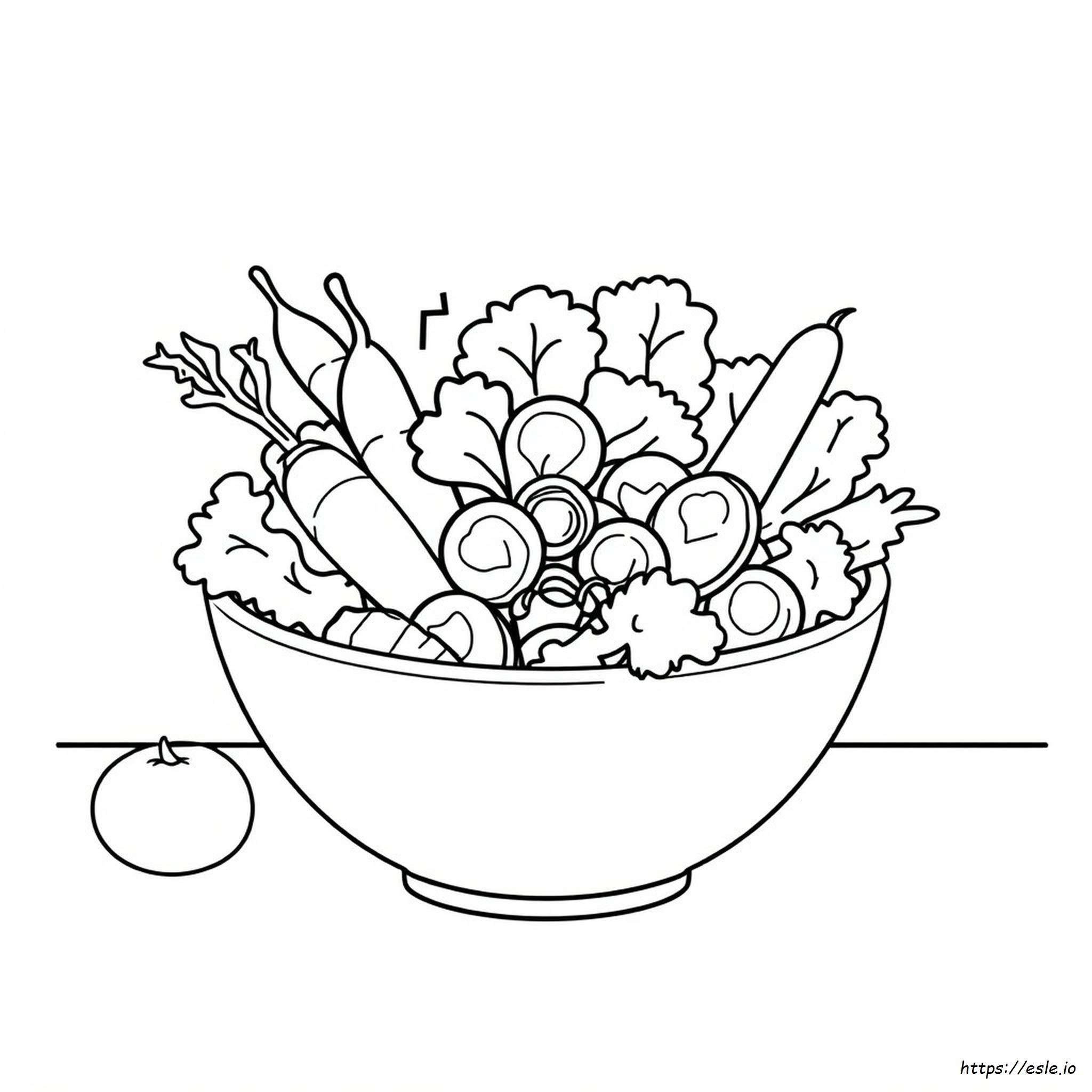 Easy Salad Coloring Pages