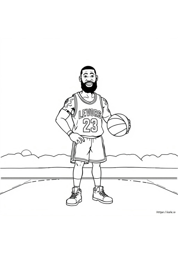 Lebron James Trikot Ausmalbild