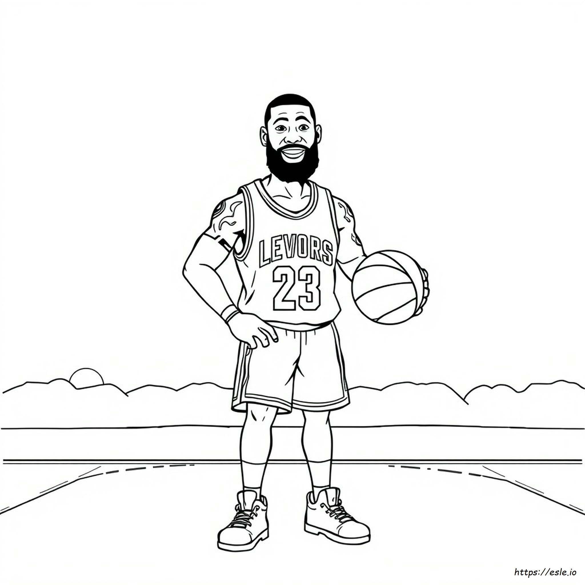 Lebron James Jersey Coloring Page