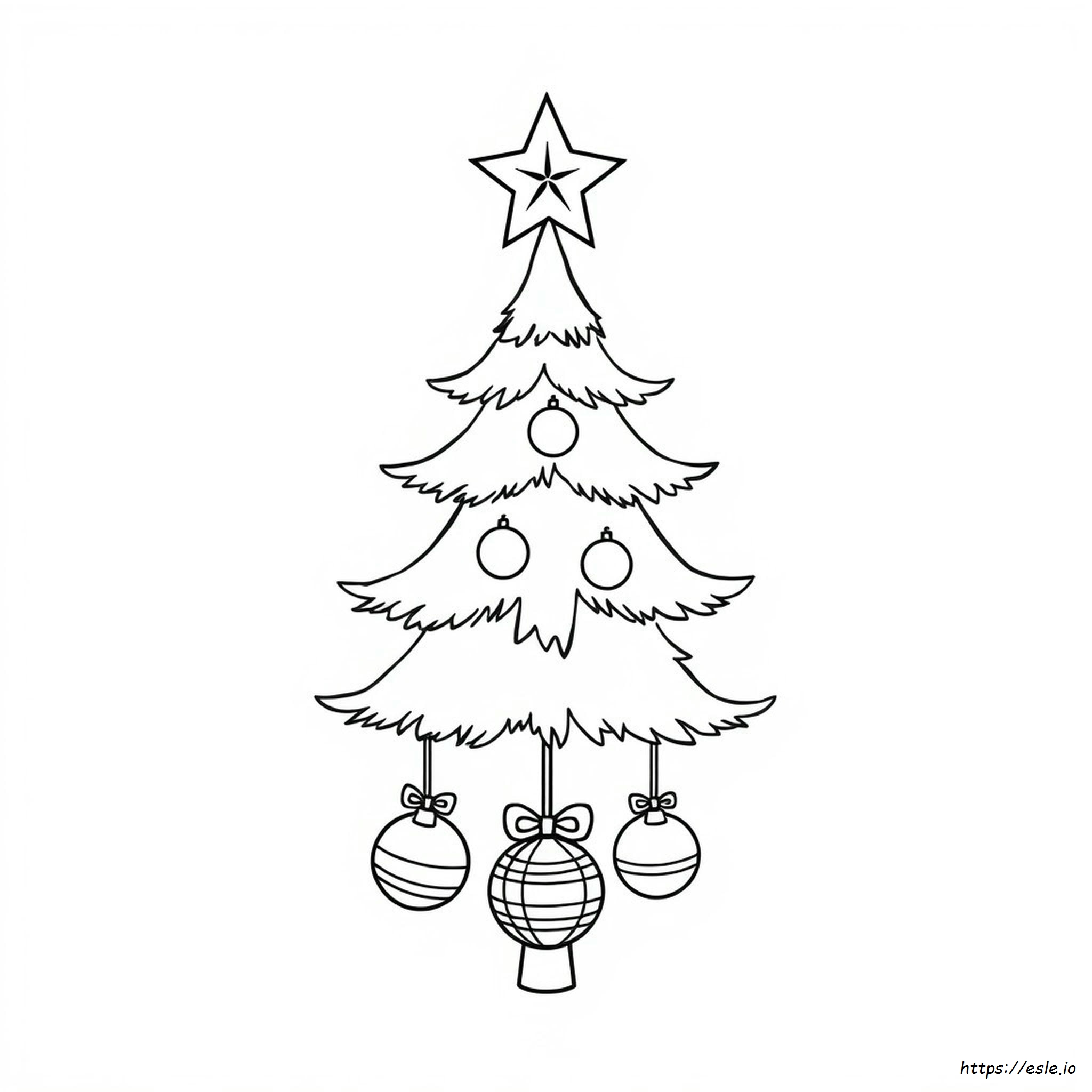 Christmas Tree Topper Coloring Page