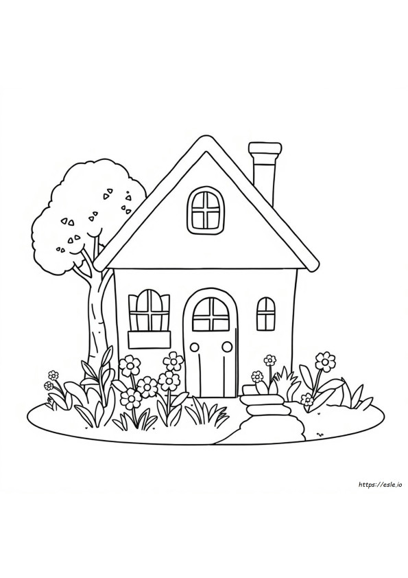 Coloriages Maison Mignonne