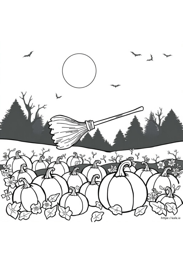 Halloween Gambar Mewarnai Tebal Dan Mudah