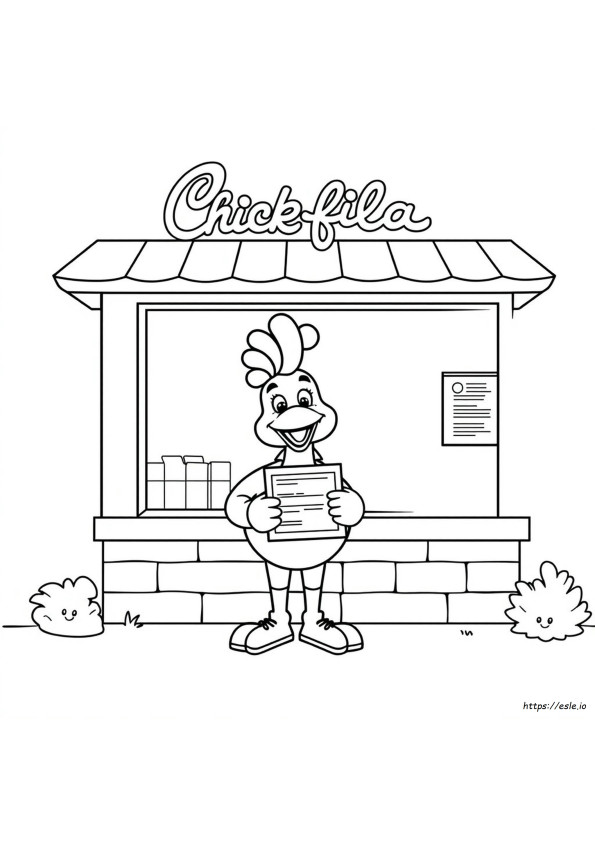 Chickfila Gambar Mewarnai