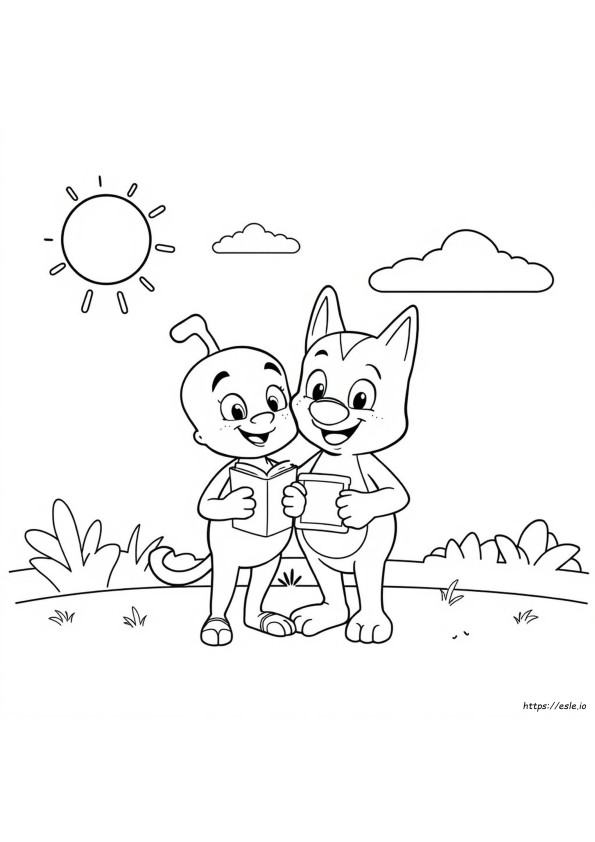 Chilli Bluey Coloring Pages