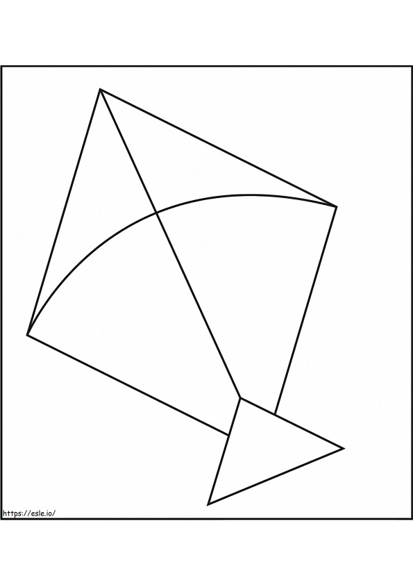Easy Kite coloring page