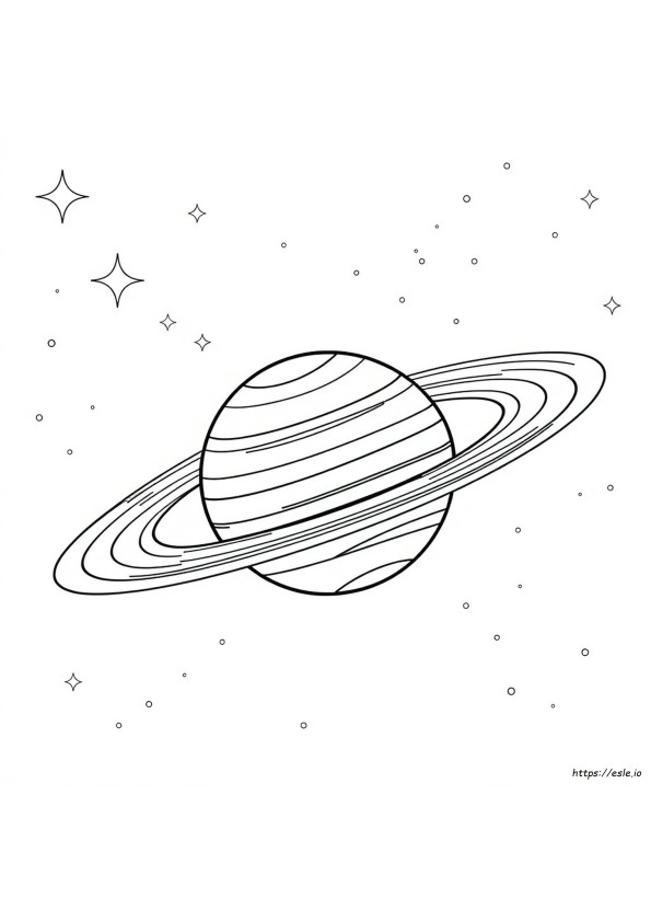 Pianeta Saturno Da Colorare