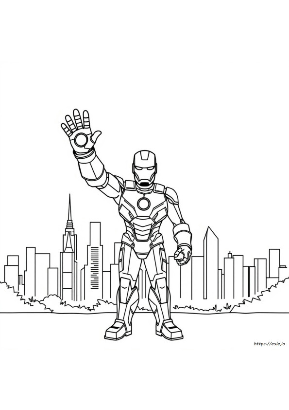 Iron Man Kleurplaat