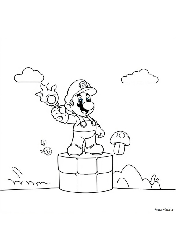Mario Kertas Yang Dapat Dicetak Gratis Gambar Mewarnai
