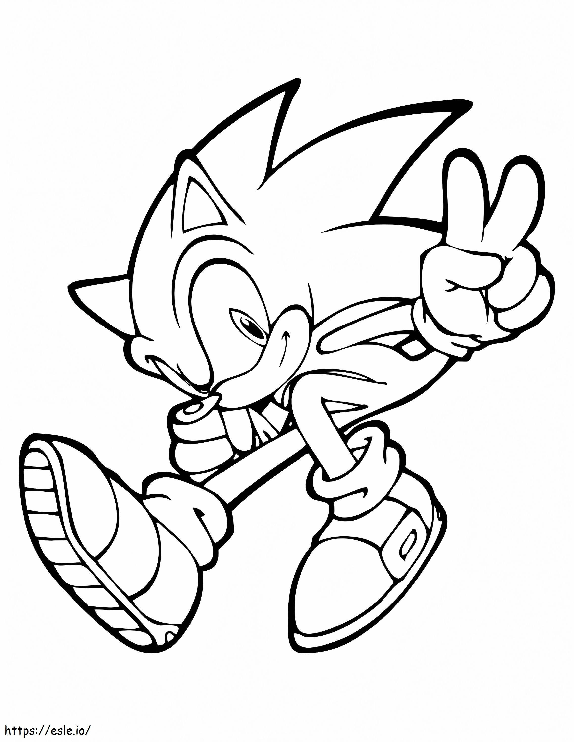 Incrível Sonic para colorir