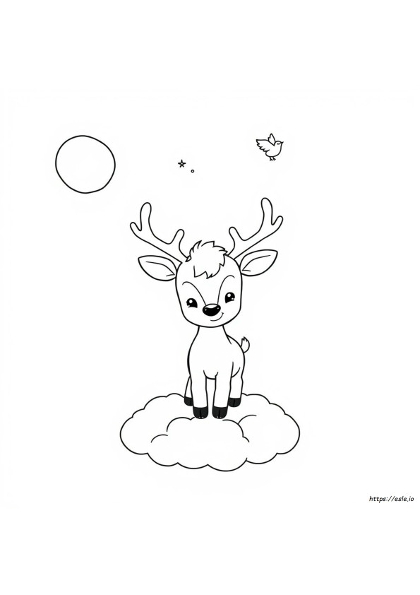 Coloriages De Cerfs Mignons Kawaii