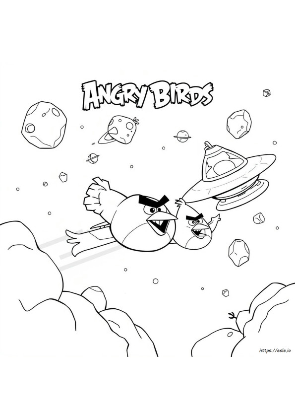 Angry Birds Space Gambar Mewarnai Untuk Dicetak