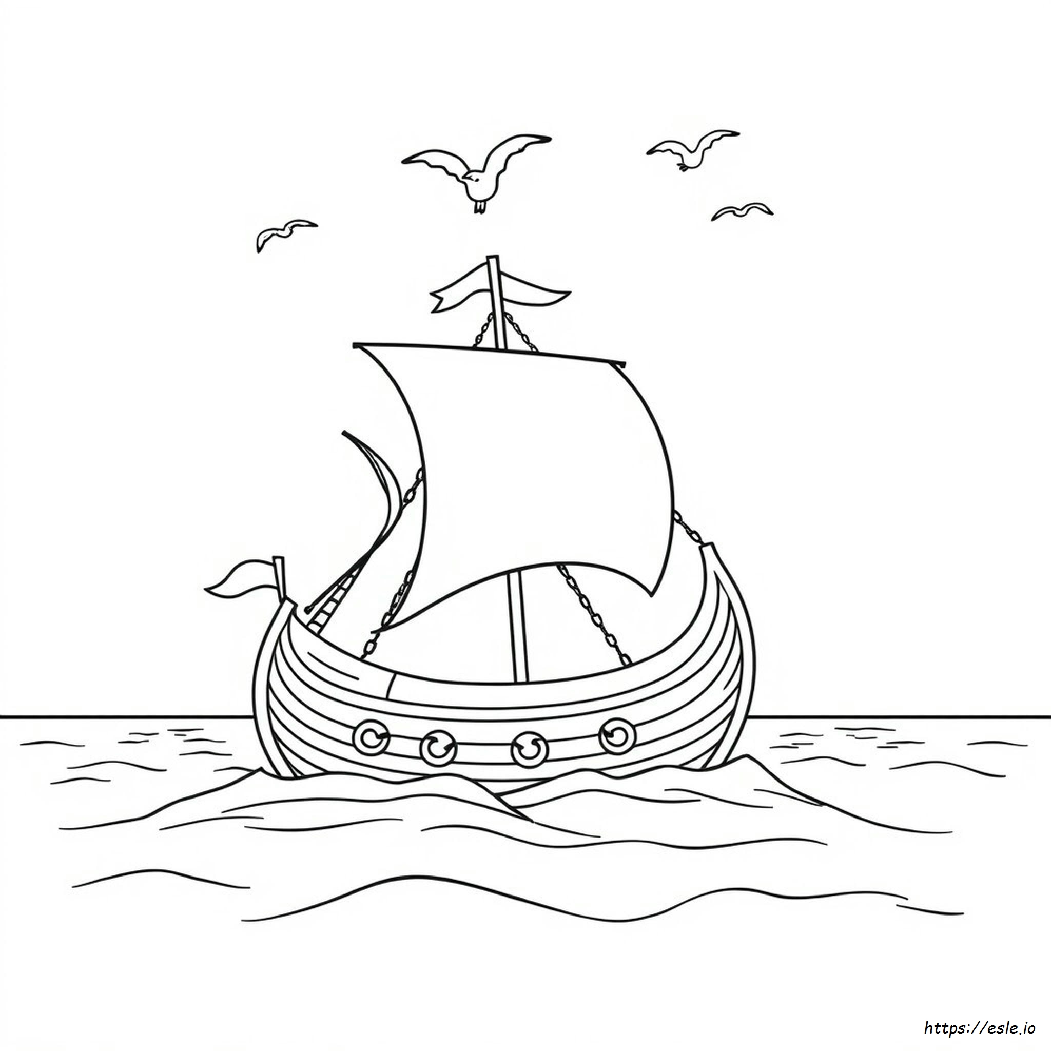 Mayflower Ship Coloring Page