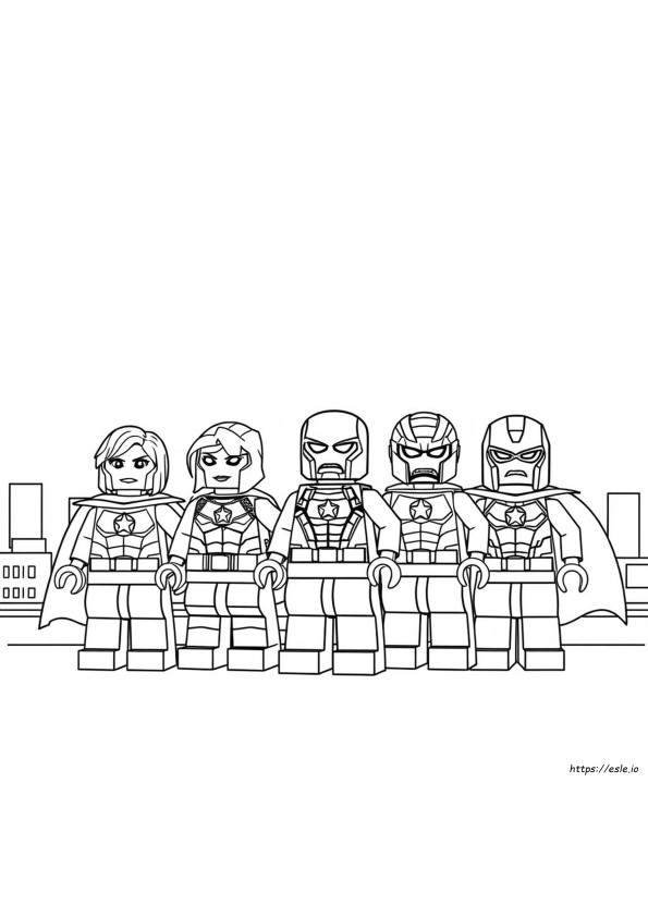 Lego Avengers Gambar Mewarnai