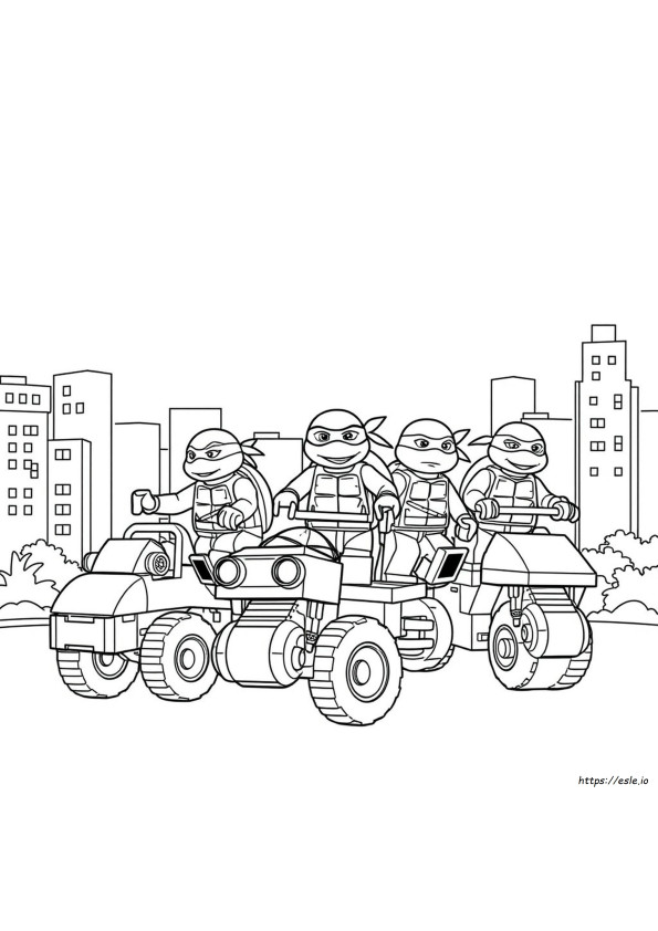 Lego Tmnt Gambar Mewarnai