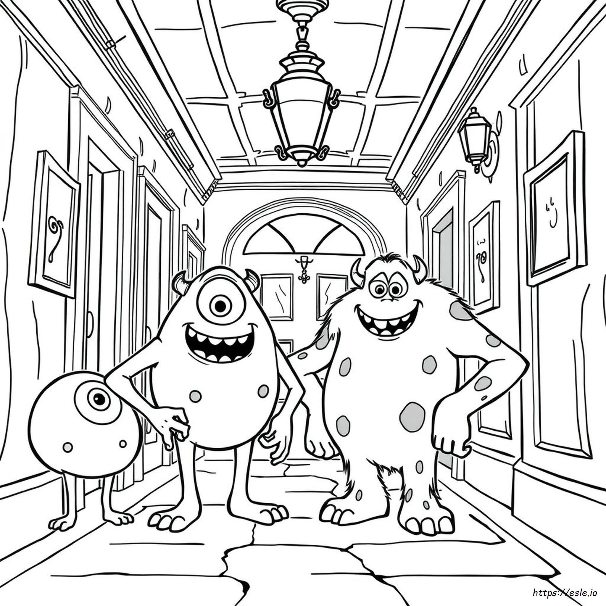 Personaje Din Monsters Inc De Colorat