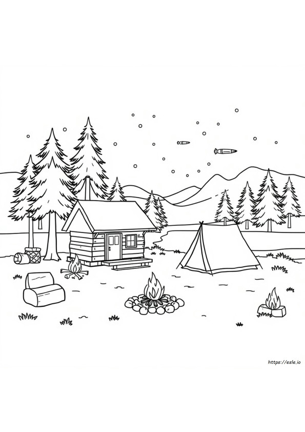 Camping Ausmalbilder Zum Ausdrucken