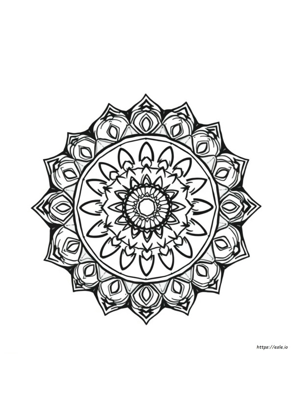 Gambar Mewarnai Mandala Yang Dapat Dicetak