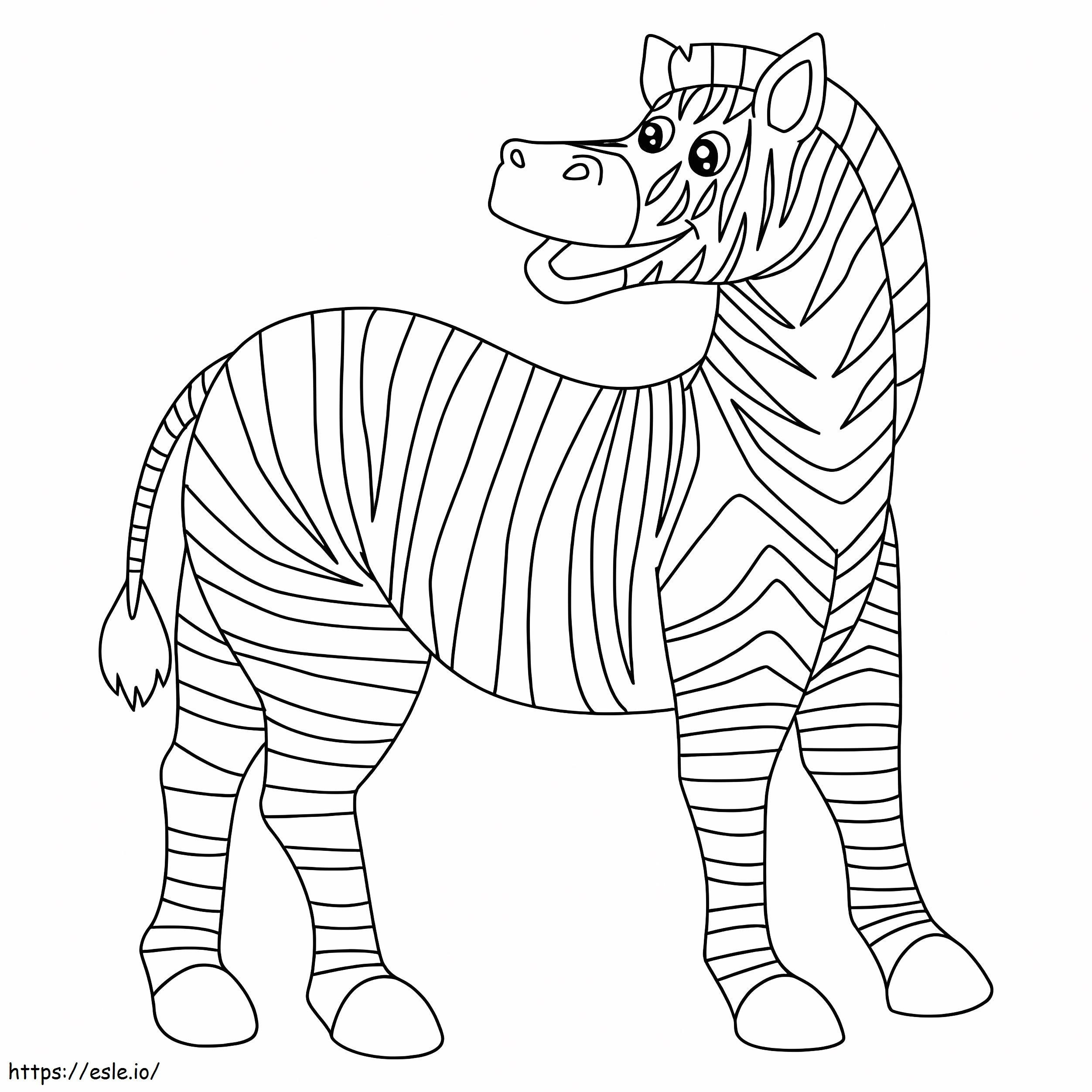 Bela Zebra para colorir