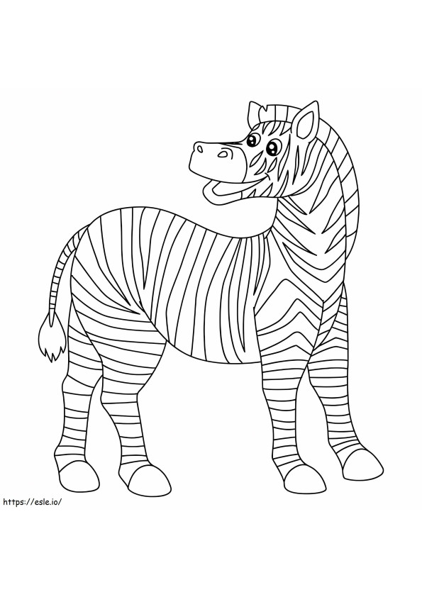 Frumos Zebra de colorat