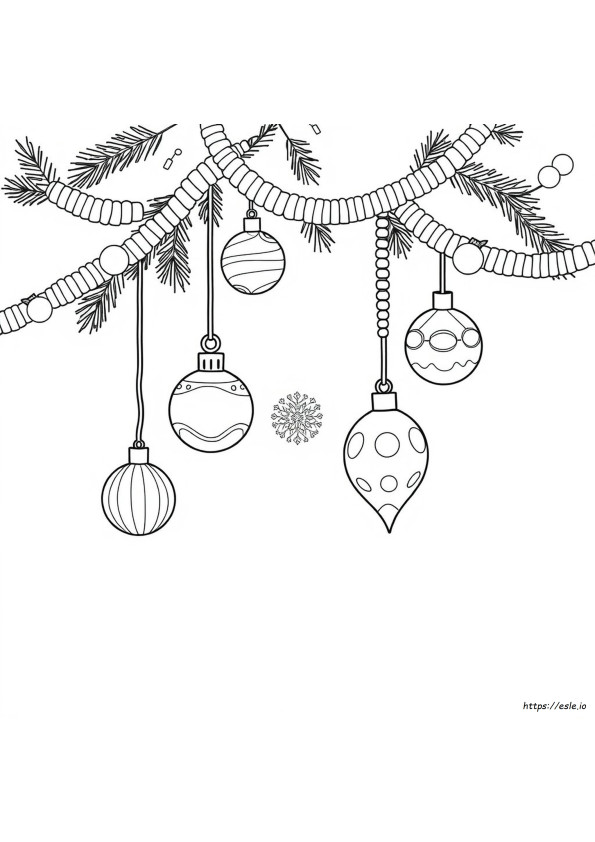 Free Printable Christmas Ornament Colouring Pages