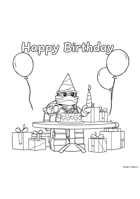 Ninja Turtle Selamat Ulang Tahun Mewarnai Gambar