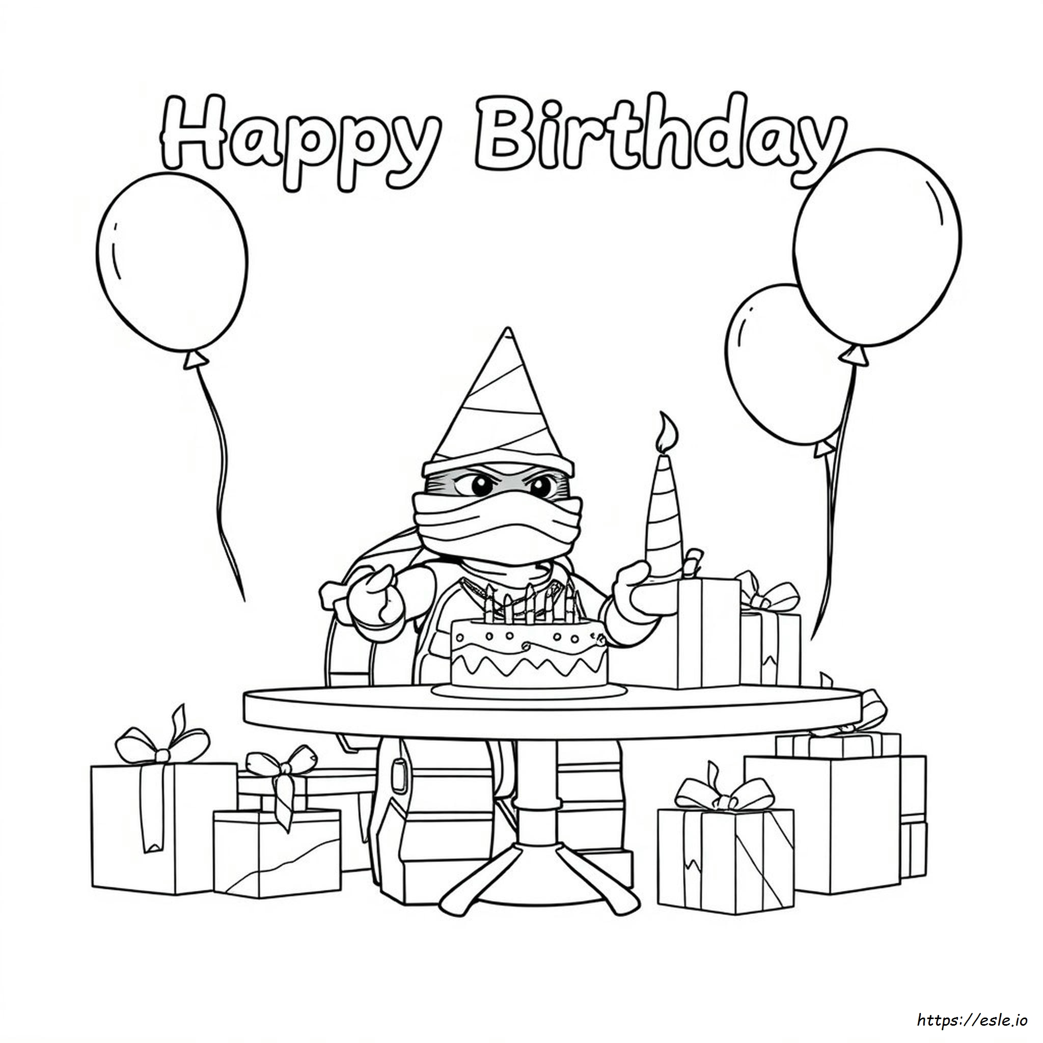 Tortugas Ninja Feliz Cumpleaños Páginas Para Colorear