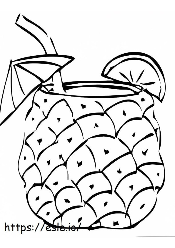 Pineapple Drink coloring page