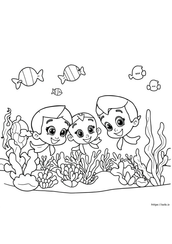 Bubble Guppies Mewarnai Halaman Pdf